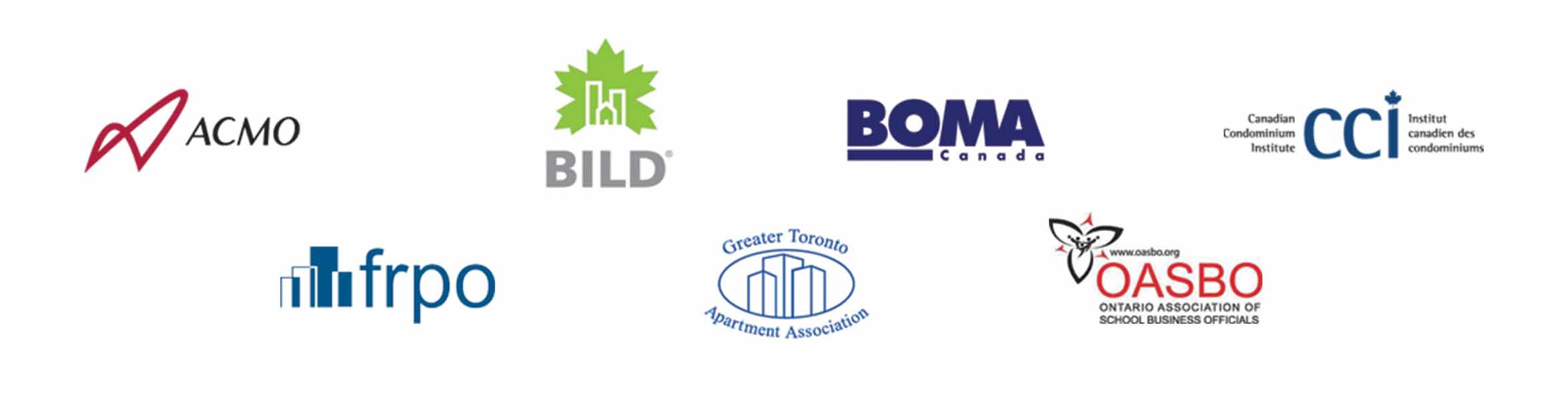 A group of logos for the greater toronto apartment association.