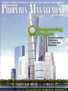 A magazine cover with the words " property management " on it.