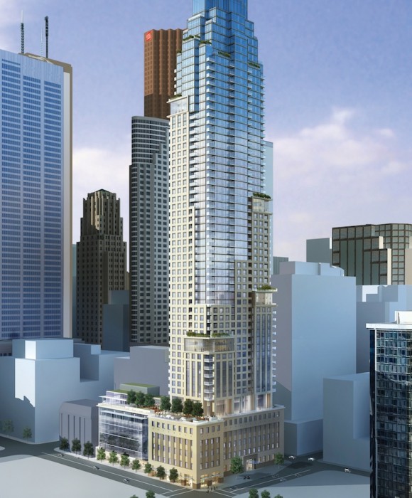 A rendering of the new building in downtown seattle.