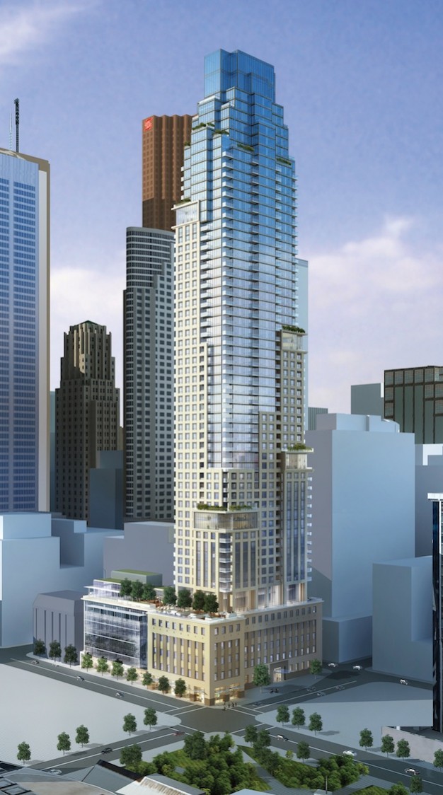 A rendering of the new building in downtown seattle.